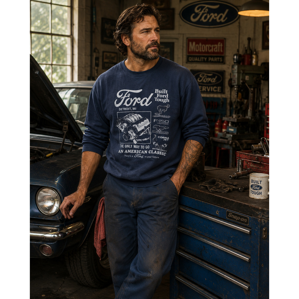 Retro Ford Bronco Mustang Sweatshirt Size L